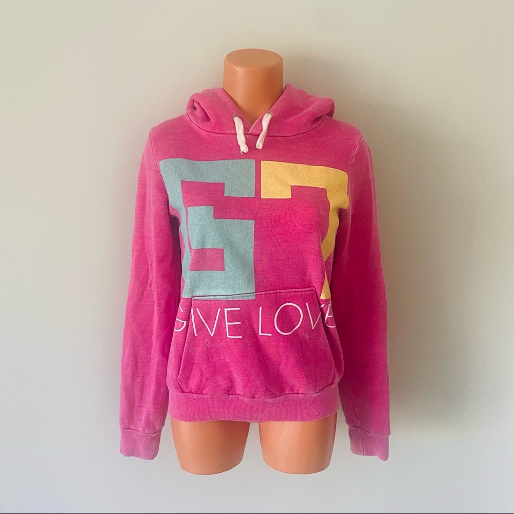Rebel Yell Pink Give Love Hoodie - S